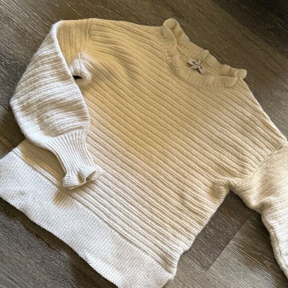 Madewell Ivory Ribbed Crew Neck Sweater - Picture 4 of 4